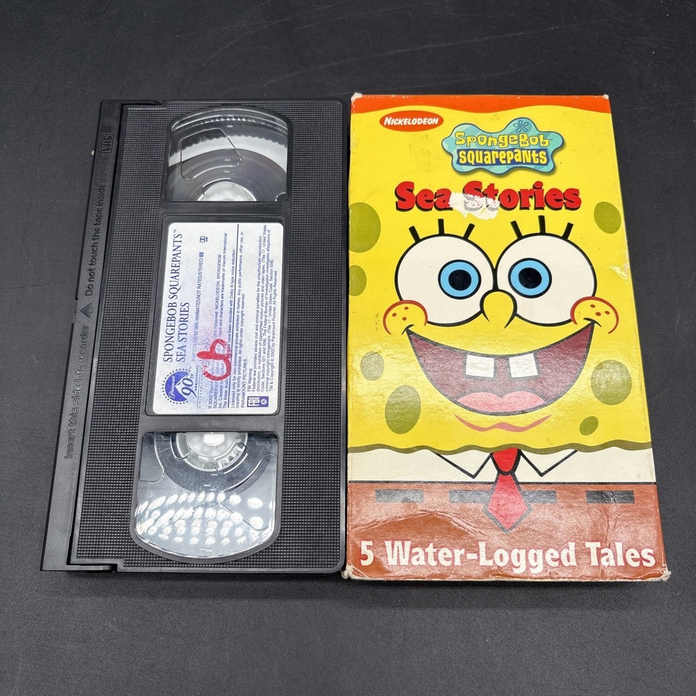 Spongebob Squarepants - Sea Stories VHS 2002 With Slipcover 5 Tales